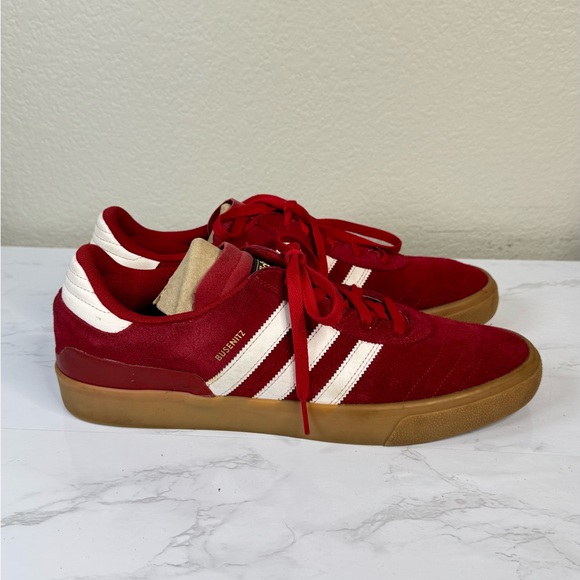 adidas Busenitz Skate Sneaker Suede Vulc‎ Red Gum Size 12 Dennis Busenitz Shoe - Picture 2 of 9
